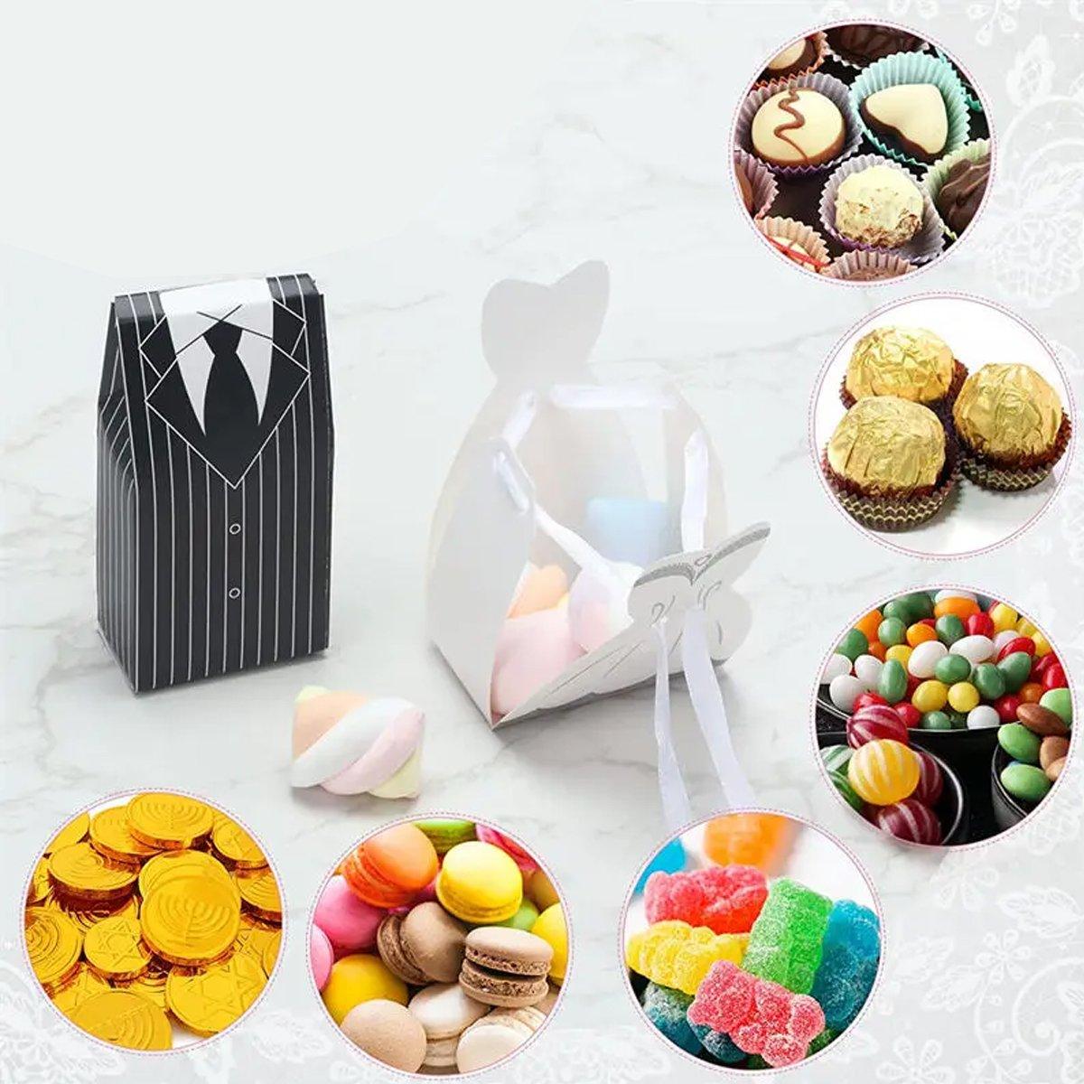 100PCS Evening Gown Themed Candy Box Cardboard