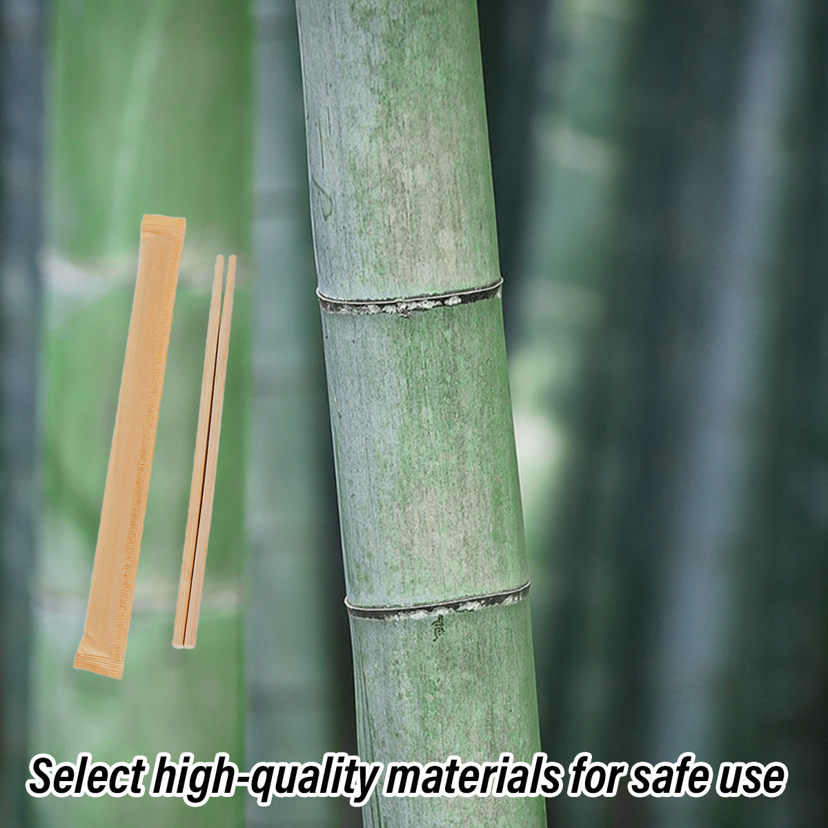 100pcs Disposable Wooden Chopsticks Individually Wrapped