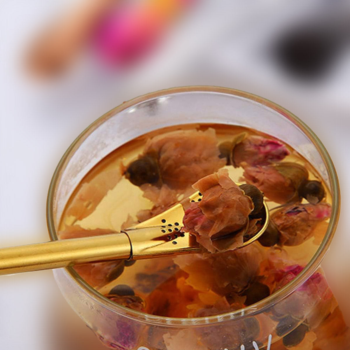 Straw Spoon Drink Strainer Stirrer 5PCS