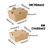 Disposable Kraft Paper Food Boxes With Lid Fried Chicken Fast Food