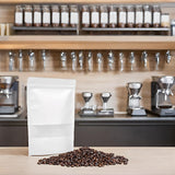100PCS Kraft Paper Bags with Clear Window Zip Lock Stand-Up Packaging