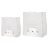50PCS Frosted Plastic Gift Bags Reusable with Handle