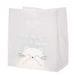 50PCS Frosted Plastic Gift Bags Reusable with Handle