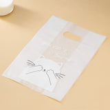 50PCS Frosted Plastic Gift Bags Reusable with Handle