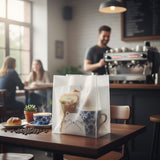 50PCS Frosted Plastic Gift Bags Reusable with Handle