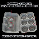 100PCS Disposable Food Containers 4 or 6 Grid Takeaway Meal Boxes