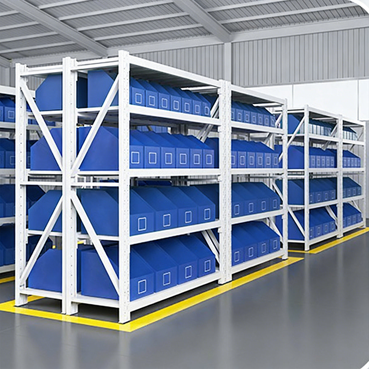 Waterproof Shelf Storage Boxes Stackable Tool Bins 5PCS