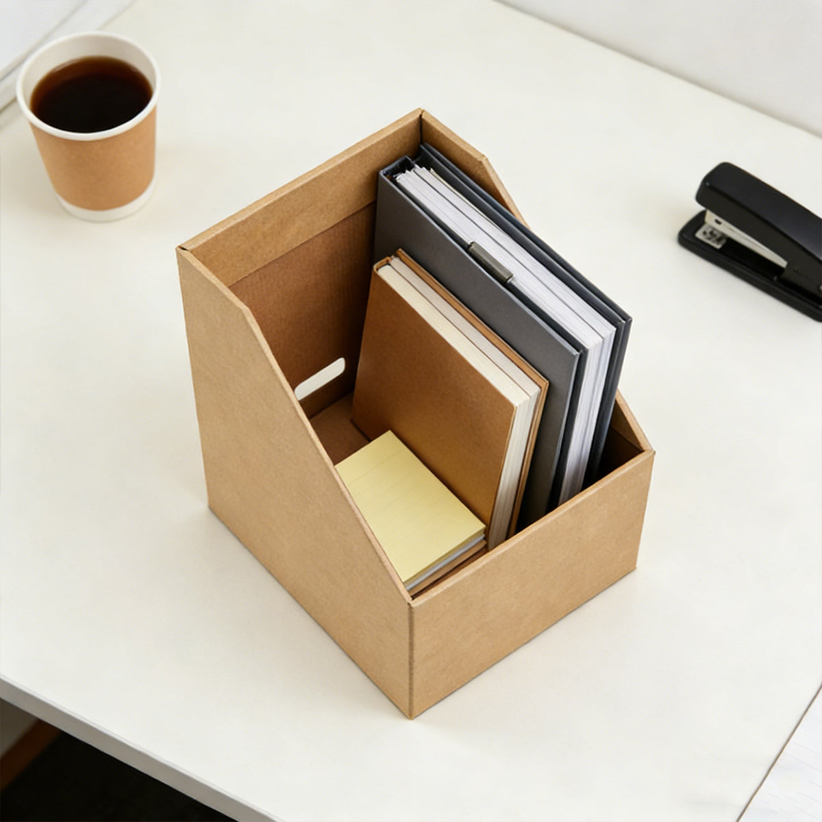 Kraft Paper Desktop Storage Boxes Document Organiser 6PCS