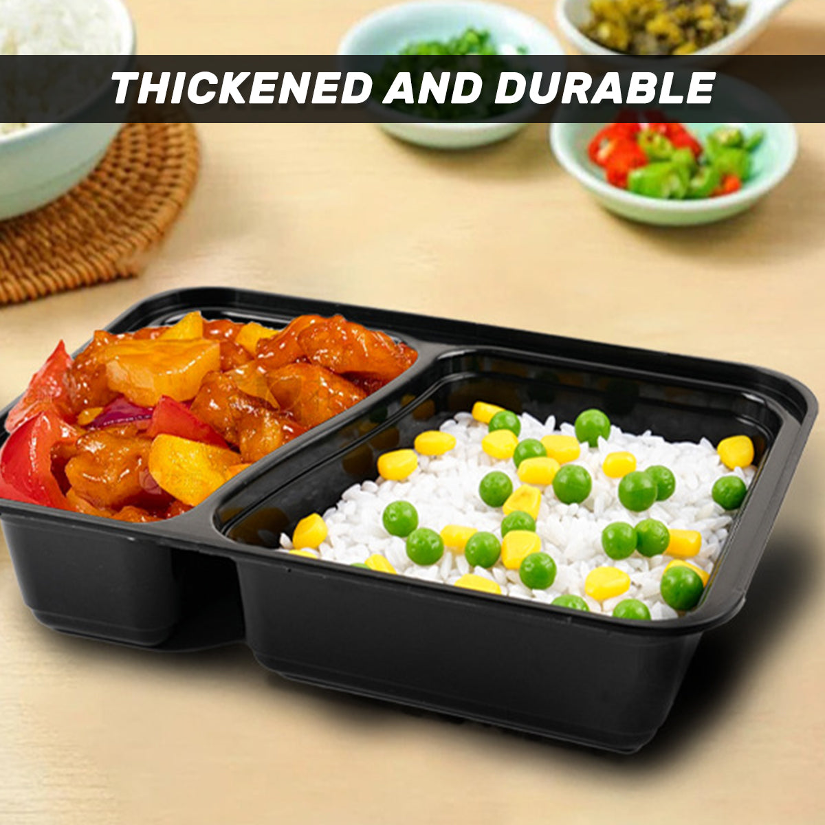 30PCS Food-Grade Takeout Packaging Boxes with Clear Lids for Meal Prep