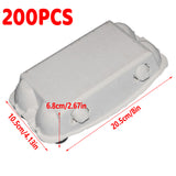 200PCS 8 Slot Paper Egg Trays Molded Pulp Egg Packaging Trays