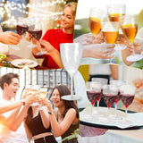 8pcs 210ml Plastic Twill Wine Glasses for Party Bar