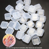 100PCS Clear Square Storage Boxes with Snap Lid for Small Parts Packaging