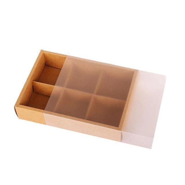 10pcs Premium Gift Boxes with Clear Lid - Perfect for Moon Cakes, Cookies, and More - Discount Packaging Warehouse