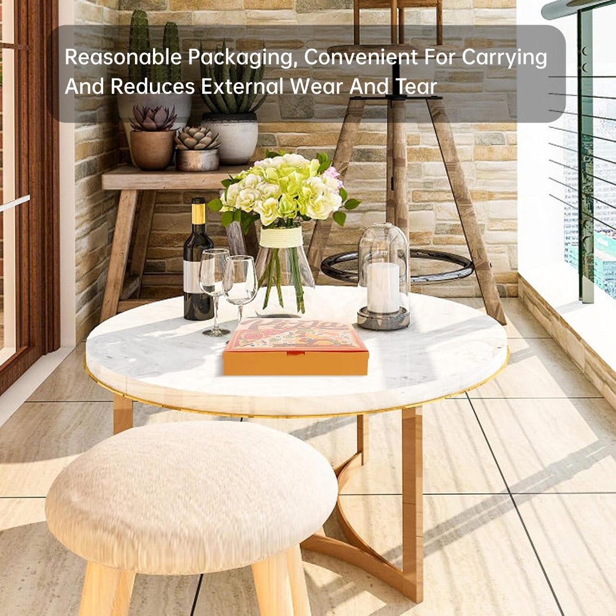 Pizza Takeaway Box Food Grade Leakproof Greaseproof Container