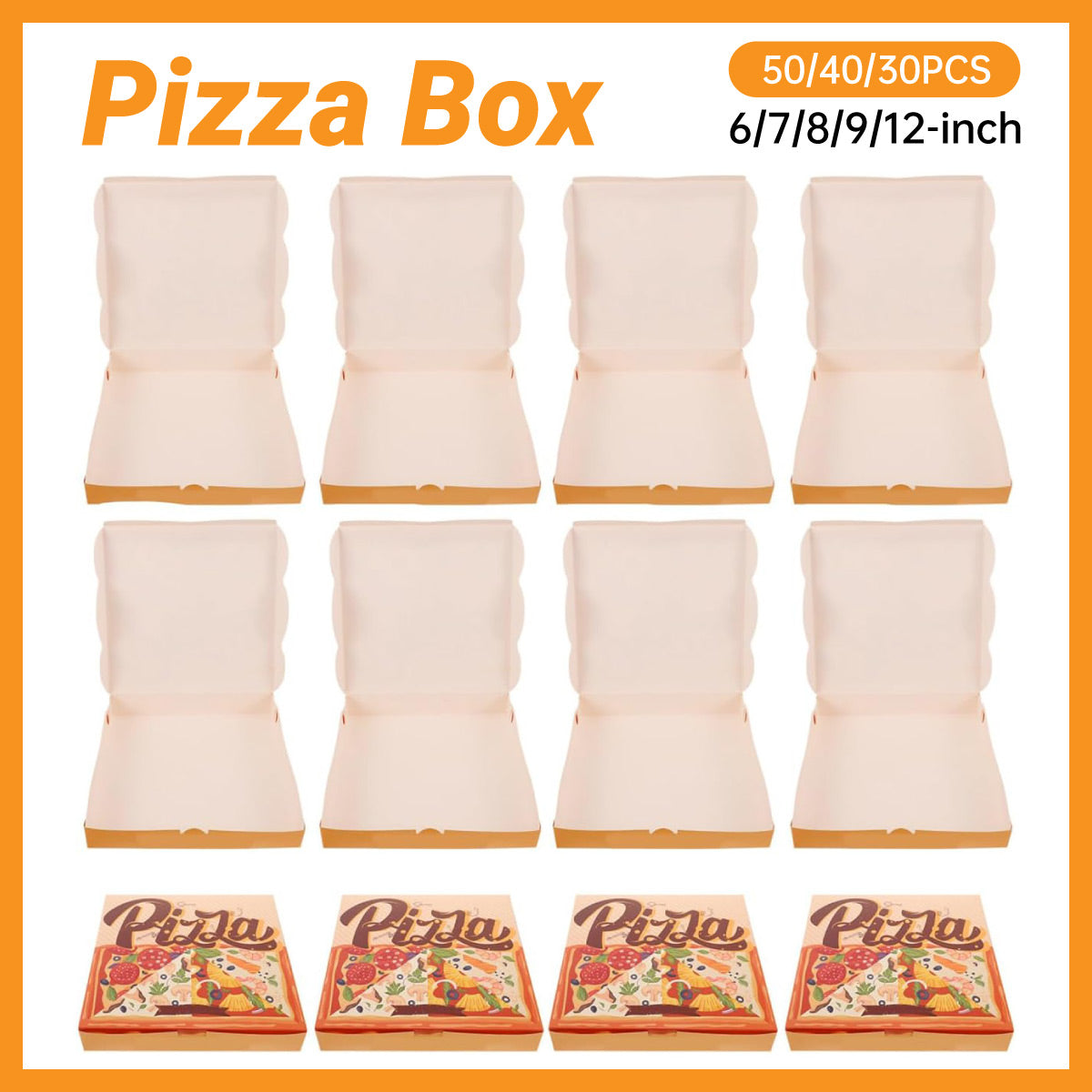 Pizza Takeaway Box Food Grade Leakproof Greaseproof Container