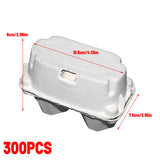 300PCS 2 Slot Paper Egg Trays Molded Pulp Egg Packaging Trays