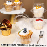 Transparent Cupcake Boxes Containers 100PCS