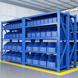 Waterproof Shelf Storage Boxes Stackable Tool Bins 5PCS