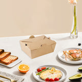 Disposable Kraft Paper Food Boxes With Lid Fried Chicken Fast Food