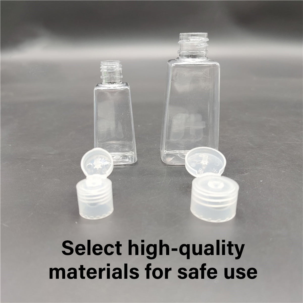 100pcs 30ml 60ml Trapezoidal Clear Refillable Cosmetic Bottles