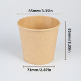 Disposable Kraft Paper Soup Bowls with Lids 100PCS