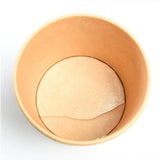 Disposable Kraft Paper Soup Bowls with Lids 100PCS