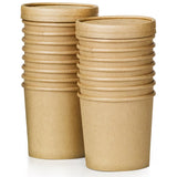 Disposable Kraft Paper Soup Bowls with Lids 100PCS