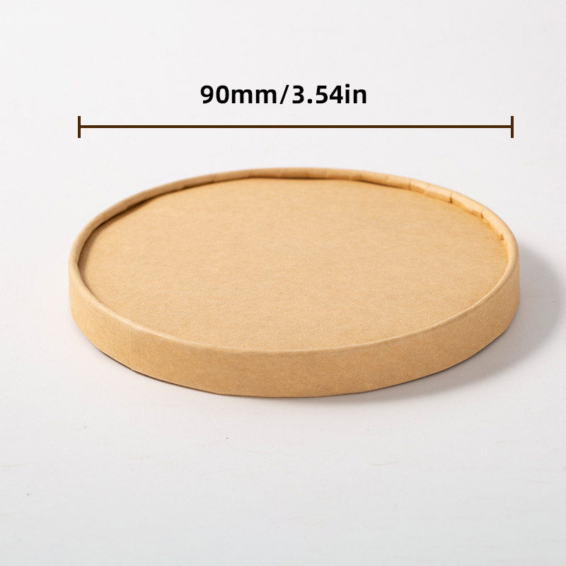 Disposable Kraft Paper Soup Bowls with Lids 100PCS