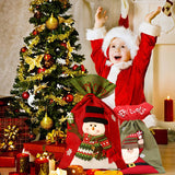 Christmas Gift Bags 1PC Xmas Santa Gifts Sack