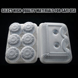 100PCS Disposable Food Containers 4 or 6 Grid Takeaway Meal Boxes