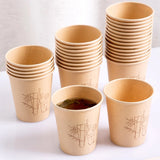 500PCS 9oz Bamboo Pulp Disposable Paper Coffee Cups