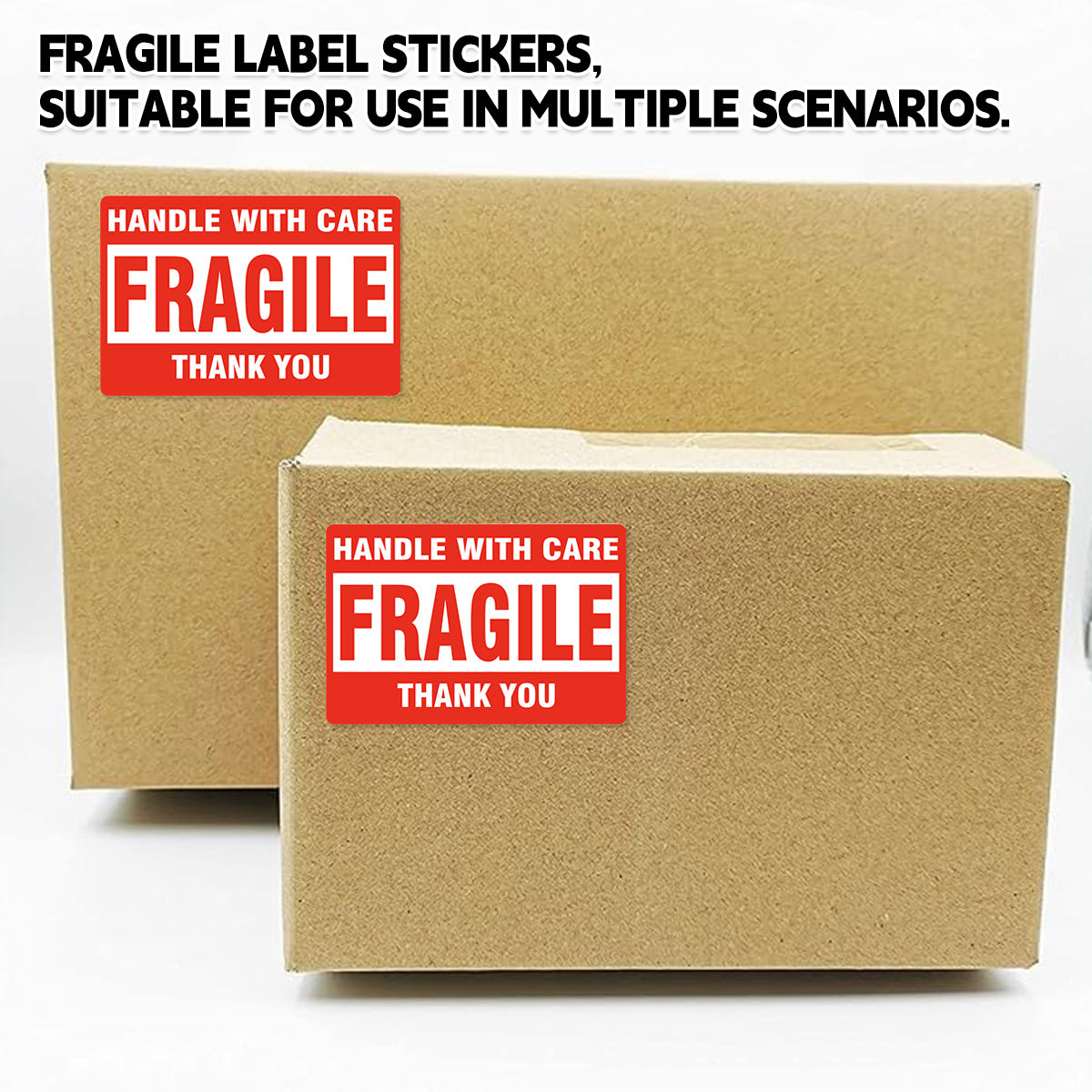 Fragile Warning Stickers Roll 3x5in Shipping Labels 500PCS