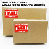 Fragile Warning Stickers Roll 3x5in Shipping Labels 500PCS