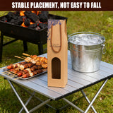 10PCS Wine Paper Bags Brown Kraft Single/Double Bottle Carrier