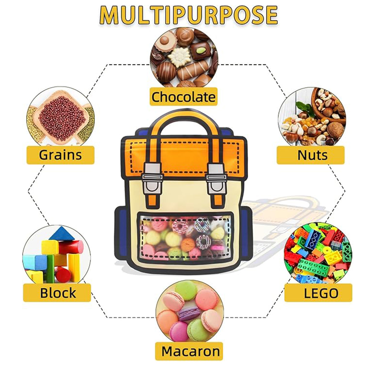50pcs Clear Gift Bags Small Snack Toy Storage Pouch