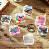 100PCS Clear Square Storage Boxes with Snap Lid for Small Parts Packaging