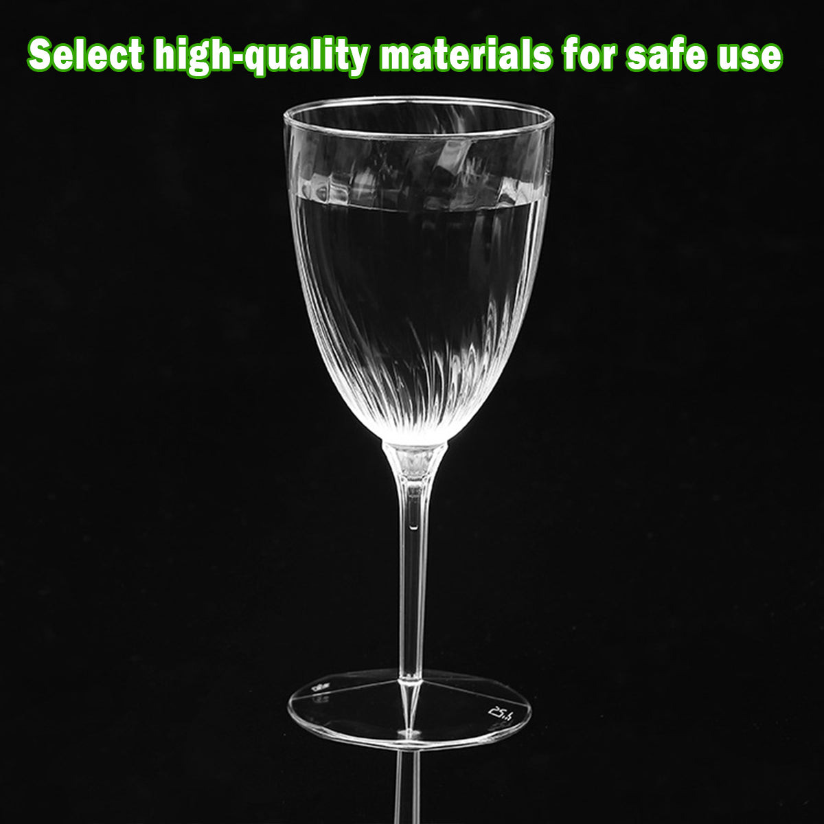 8pcs 210ml Plastic Twill Wine Glasses for Party Bar