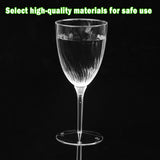 8pcs 210ml Plastic Twill Wine Glasses for Party Bar
