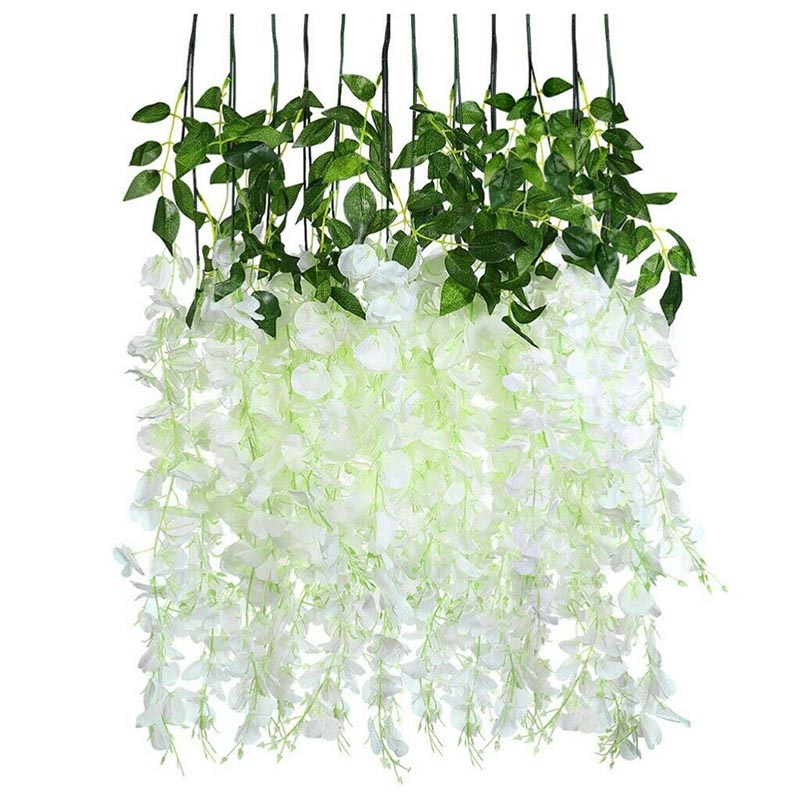 12PCS Artificial Silk Fake Flower Garland