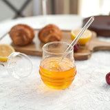 Household Glass Honey Jar with Lid 2PCS Stirring Rod Transparent Honey Bottle