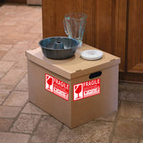 Fragile Warning Self-Adhesive Shipping Stickers Handle With Care Labels