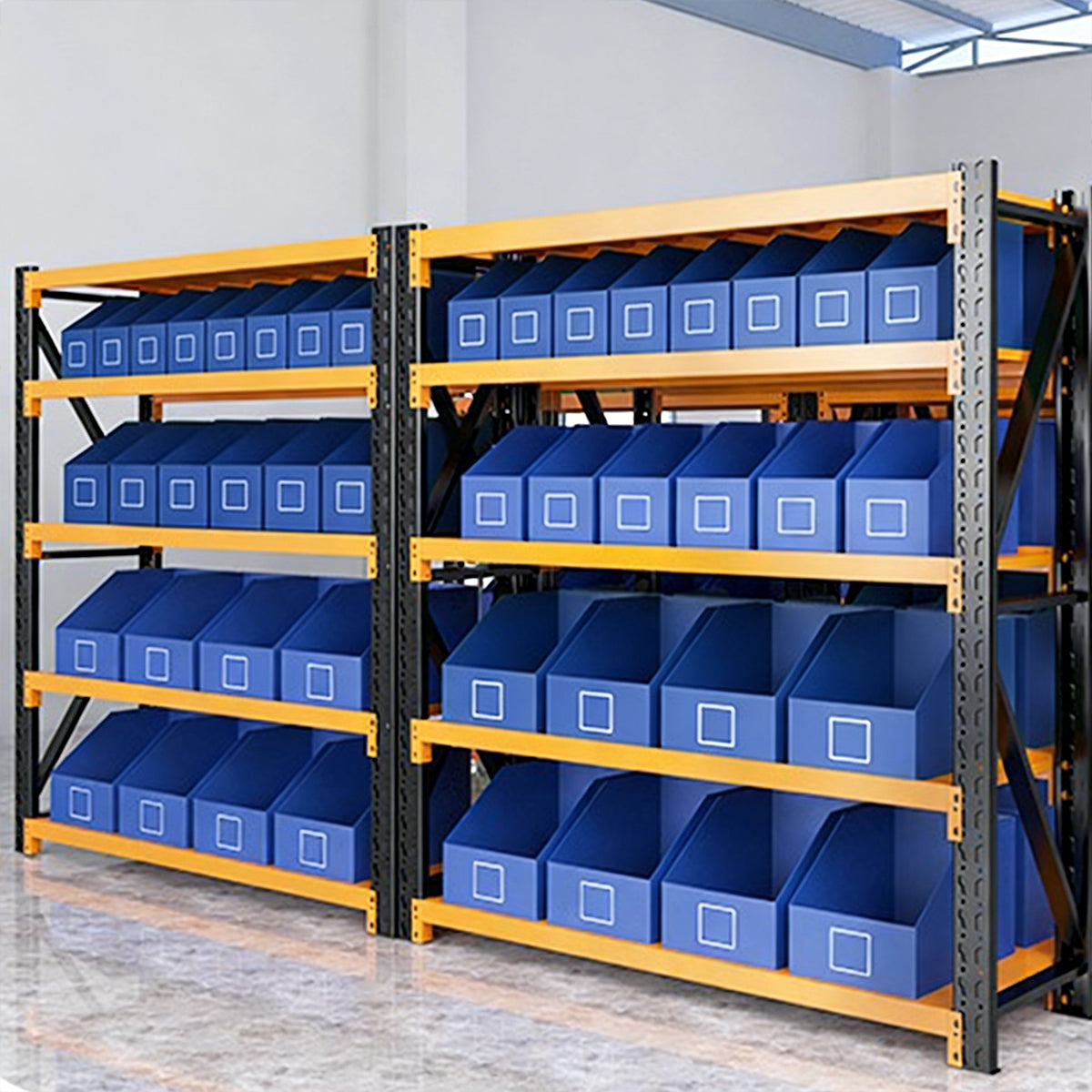 Waterproof Shelf Storage Boxes Stackable Tool Bins 5PCS