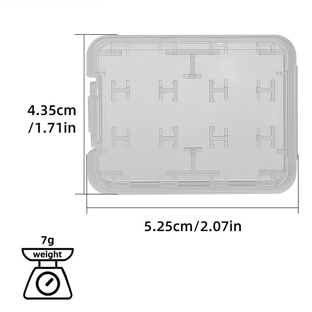 20 Pcs 8 in 1 Protective Case for Smartphones Camera Card Storage