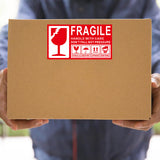 Fragile Warning Self-Adhesive Shipping Stickers Handle With Care Labels