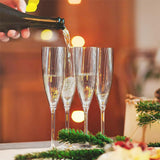 8pcs 180ml Tall Plastic Champagne Glasses for Events
