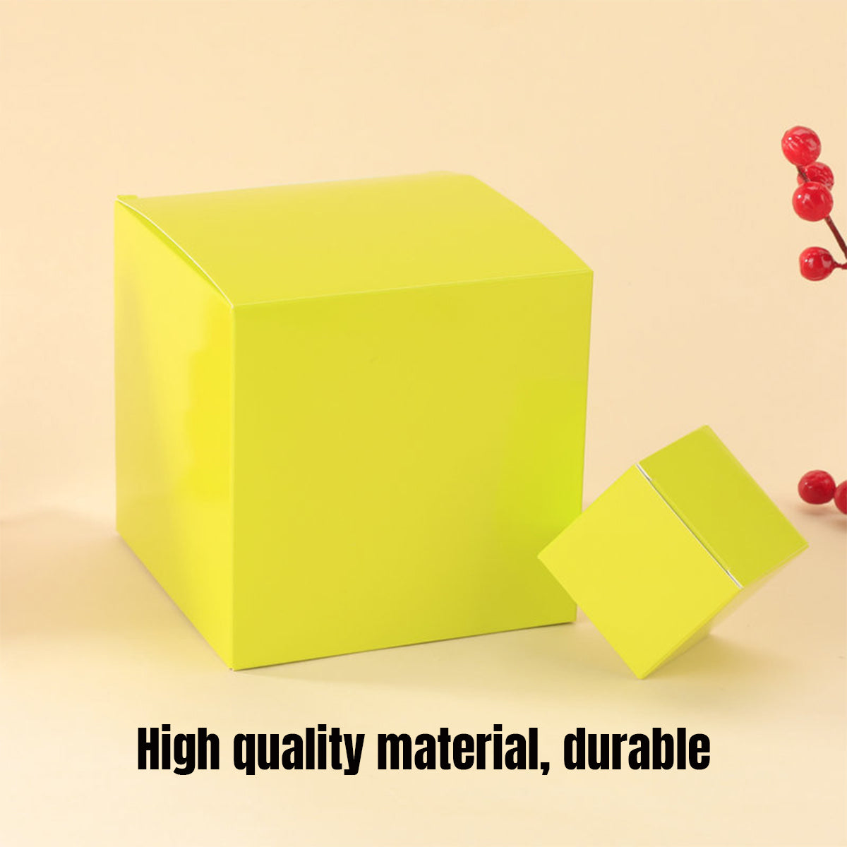 50pcs Colourful Square Paper Gift Packaging Boxes
