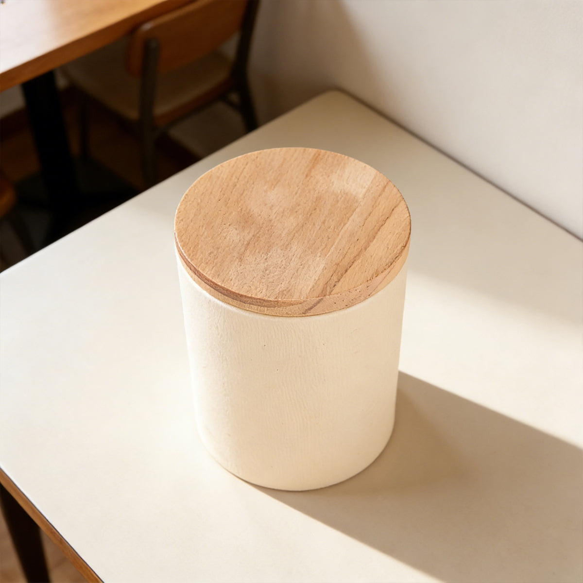 10PCS Kraft Paper Tube Canisters with Wooden Lids Tea Coffee Packaging
