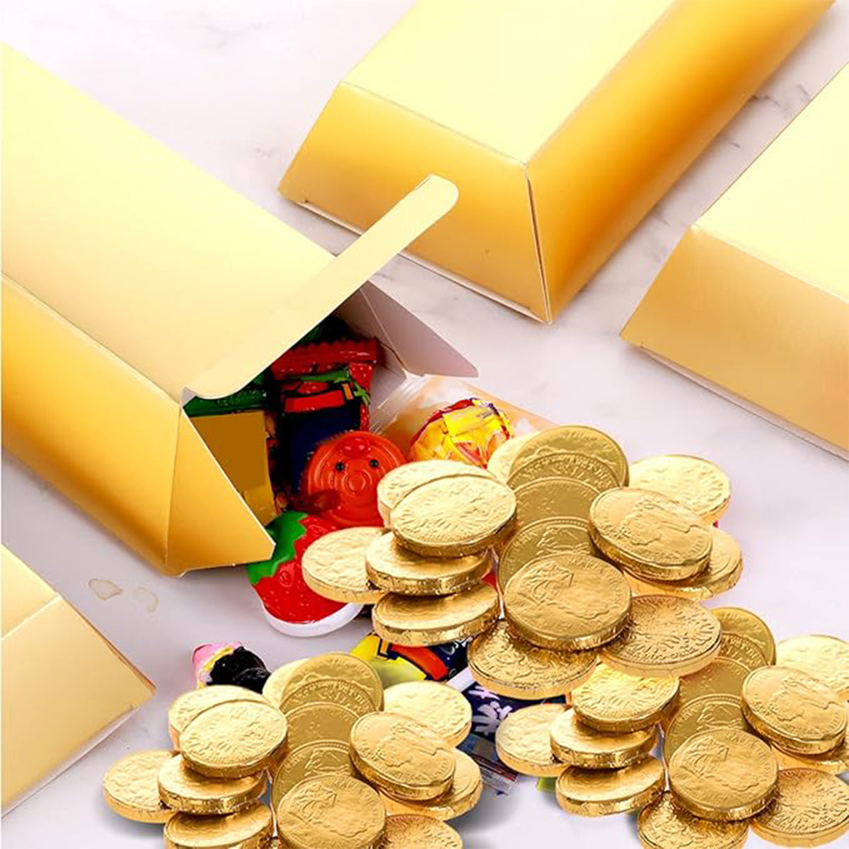 20pcs Gold Candy/Chocolate Gift Boxes Party Favor Cartons