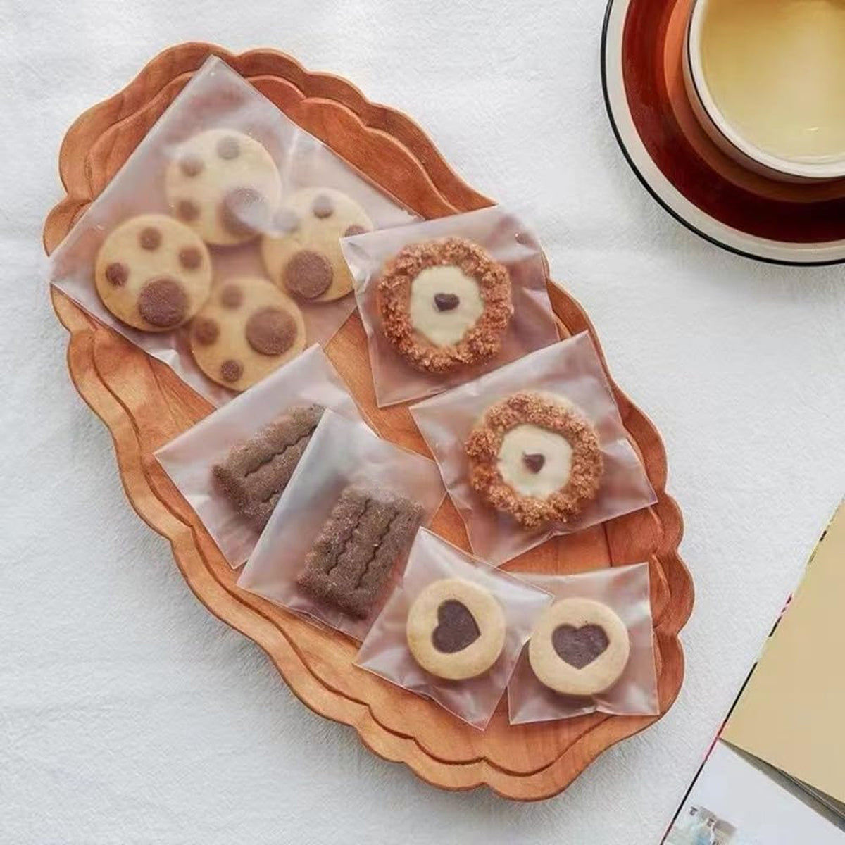 Clear Plastic Self Adhesive Candy Packaging Bags 100PCS