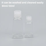 100pcs 30ml 60ml Trapezoidal Clear Refillable Cosmetic Bottles